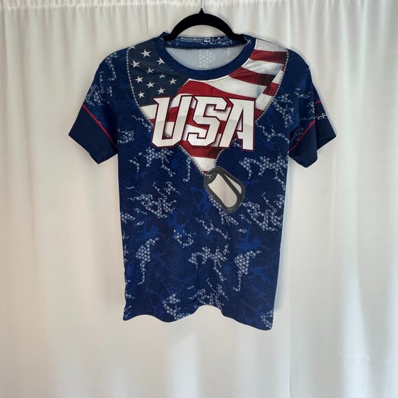 Boombah USA Patriotic Jersey Size Medium Boys Tshirt - 375 - Picture 2 of 5